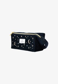 The Flat Lay Co. FLAT LAY MAKEUP BOX BAG - Toalettmappe - celestial blue embroidered velvet