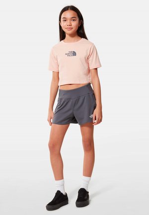 The North Face G S/S CROPPED GRAPHIC TEE - T-shirt con stampa - eveningsandpnk vanadisgry