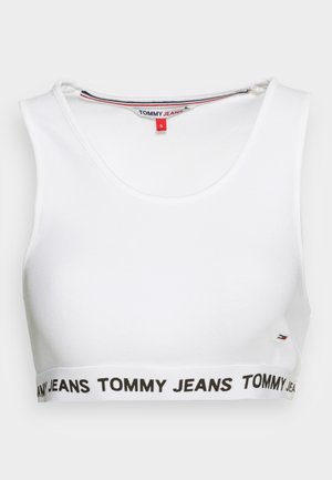 Tommy Jeans LOGO CROP - Topp - white