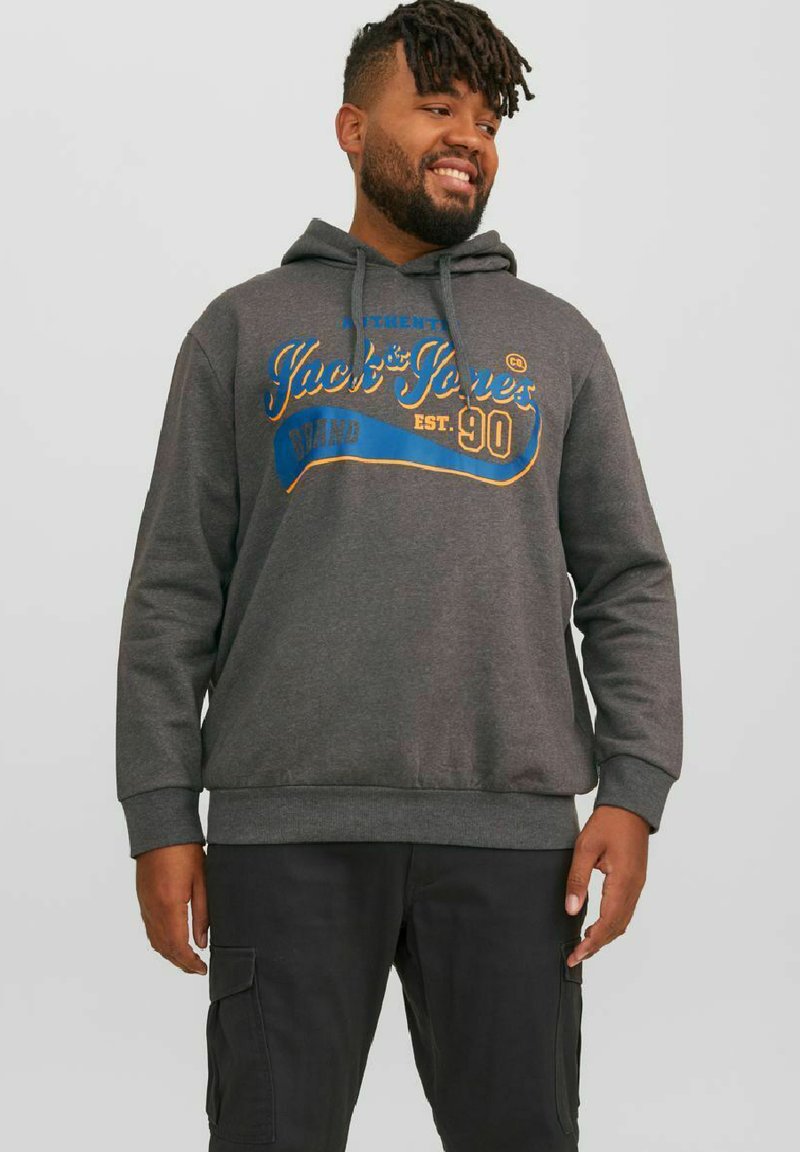 Jack & Jones Hoodie - dark grey melange