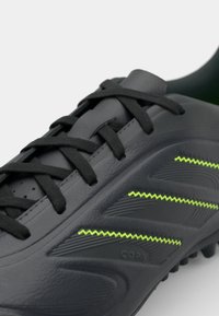 adidas Performance COPA PURE - Rasen-Fußballschuhe - core black/solid grey/lucid lemon