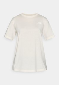 Βαμβακερό T-shirt σε ανοιχτό κρεμ χρώμα, με κοντά μανίκια, στρογγυλή λαιμόκοψη και μικρό λογότυπο στο στήθος. Μαλακή υφή με άνετη εφαρμογή.