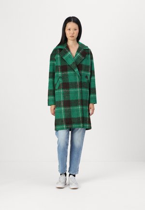 ONLY ONLADELINE LIFE CHECK COAT - Klasični plašč - green/mole/brown rice