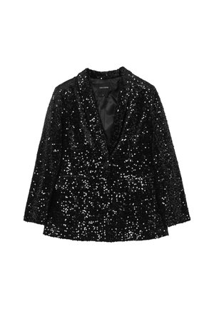 Blazer Donna Con Paillettes - Giacca Scintillante Per Feste, Maniche Lunghe, Colori Vivaci