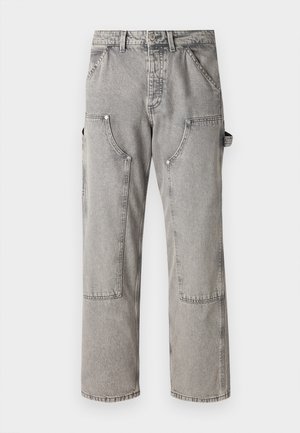 Jack & Jones JJIEDDIE PAINTER - Avar lõikega teksad - grey denim