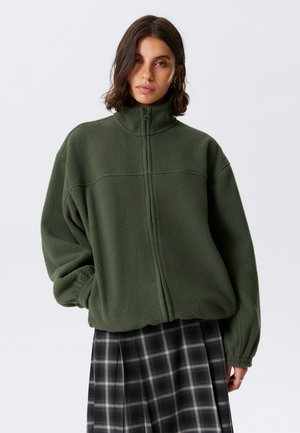 JACKET - Fleecejakke - dark khaki green