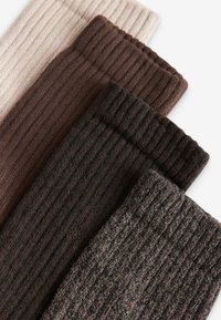 Next HEAVYWEIGHT FOUR PACK - Zoknik - cream brown