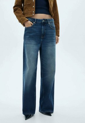 Mango Široké džíny - dark blue