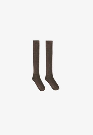 21% CASHMERE 14% WOOL LONG - Șosete până la genunchi - mottled dark brown