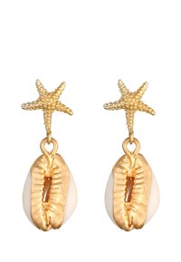 Elli SHELL STAR FISH - Ohrringe - gold-coloured