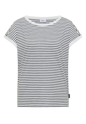 Cecil, T-SHIRT MIT BOAT NECK UND STREIFEN - Printtipaita - palm breeze green