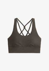 Chilylori Reggiseno sportivo senza cuciture da donna per allenamento crop top a costine imbottito longline senza ferretto supporto medio canotte fitness, Marrone rame., L Chilylori Reggiseno sportivo senza cuciture da donna per allenamento crop top a costine imbottito longline senza ferretto supporto medio canotte fitness, Marrone rame., L