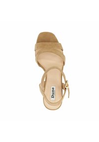 Dune London Sandalen met plateauzool - caramel