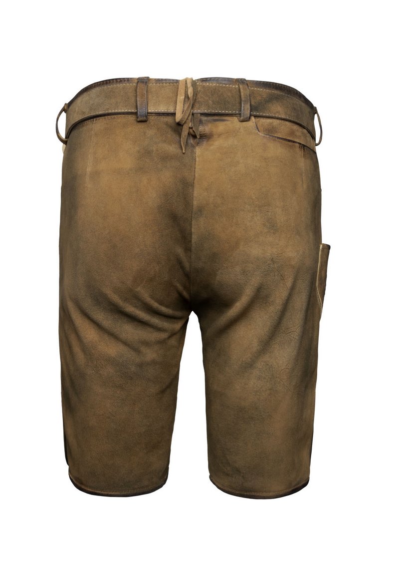 Maddox ROLLI Pantalón de cuero zirbe/marrón