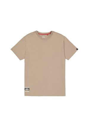 Alpha Industries, ALPHA INDUSTRIES MEN - T-SHIRTS BACKPRINT VINTAGE PANEL T-SHIRT - T-Shirt print - vintage sand