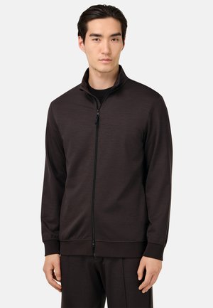 Felpa con zip - brown