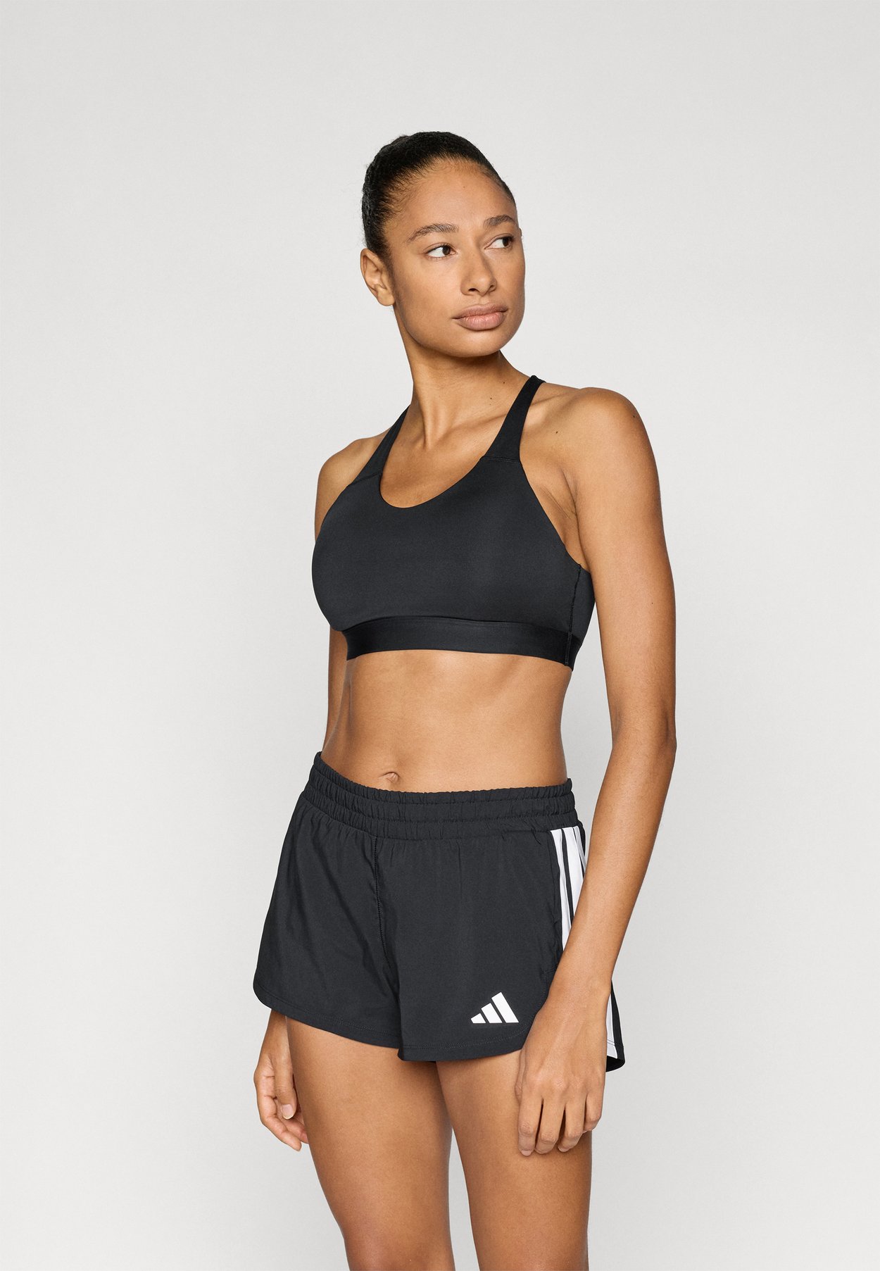 adidas OPTIME ESSENTIALS WORKOUT HIGH SUPPORT - High support sports bra - black