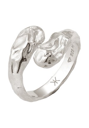 STRUCTURED WRAP - Ring - silberfarben