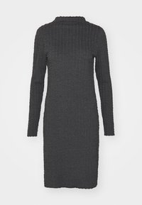ONLHELLE MOCK NECK KNEE DRESS - Obleka/pulover - dark grey melange