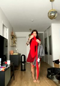 Gina Tricot SOFT TOUCH SCARF TANK - Felső - haute red