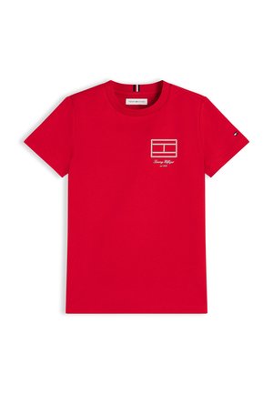 Tommy Hilfiger, OUTLINE FLAG GRAPHIC UNISEX - T-shirts med print - primary red