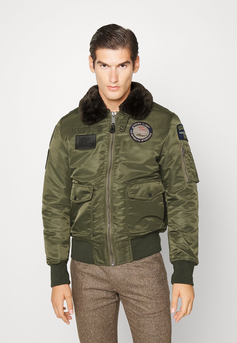 Schott OHARAVINTRS - Overgangsjakke - army kaki