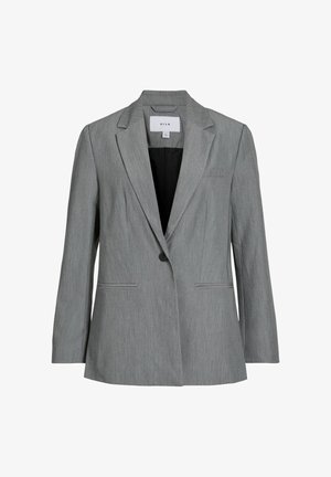 Hallitus halli ülikondade sakiga kraega, ühe nupuga kinnitamine, kaks esikäsku ja õrn vertikaalne tekstuur. Must vooder.