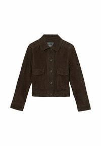 Reiss REGULAR FIT - HANSON TRUCKER - Nahkjakk - chocolate brown