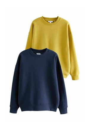 Next SUPERSOFT ESSENTIALS CREW NECK SEAM DETAIL 2 PACK - Collegepaita - navy oaker yellow