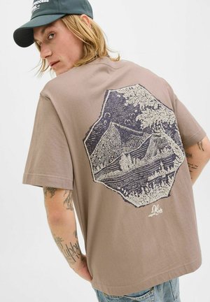 Print T-shirt - mocha meringue