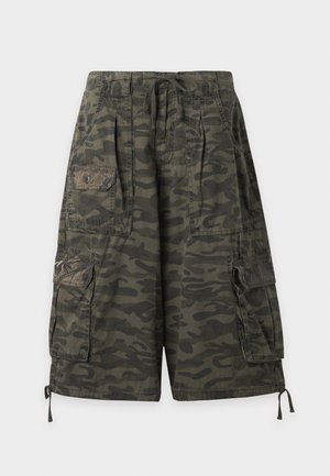 BDG Urban Outfitters, DIEGO CAMO CROP BAGGY CARGO PANTS - Short - khaki