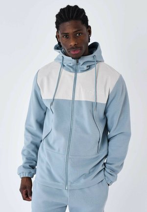 Project X Paris DE JOGGING BI-MATIÈRE - Zip-up sweatshirt - bleu gris