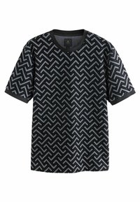 REGULAR FIT - SMART FLOCKED - Tričko s potlačou - grey black