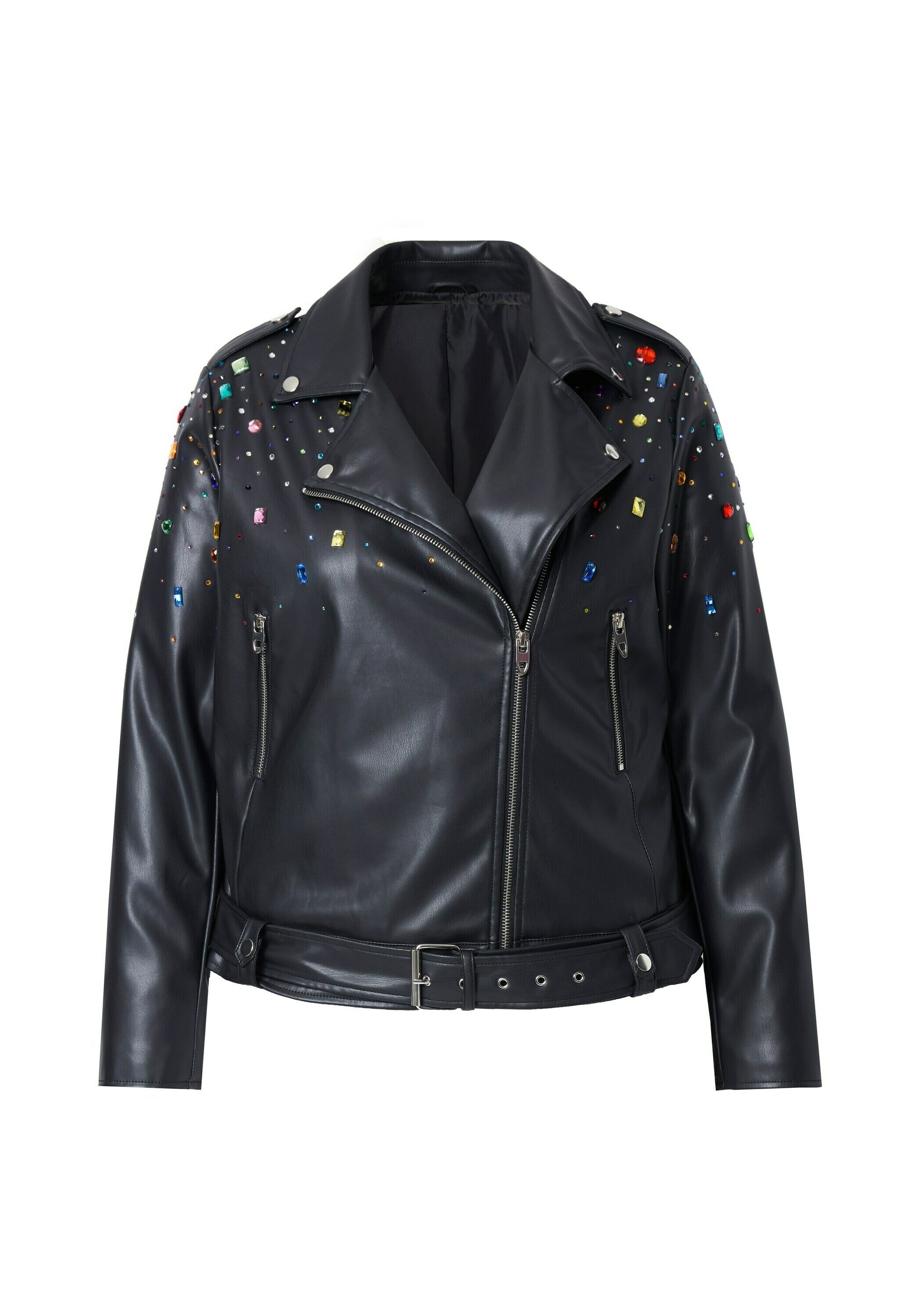 Angel of Style BIKER FARBIGE GLITZERSTEINCHEN - Faux leather