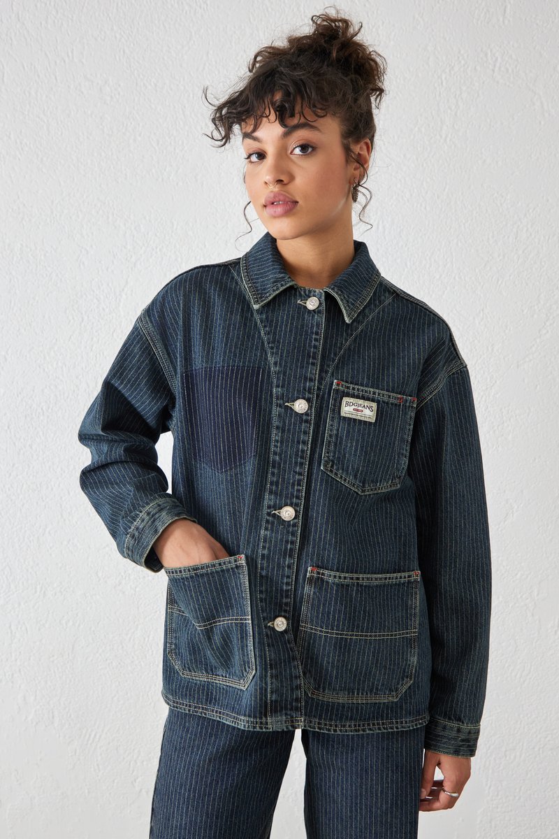 BDG Urban Outfitters RAILROAD JACKET - Jakna iz džinsa - rinse denim