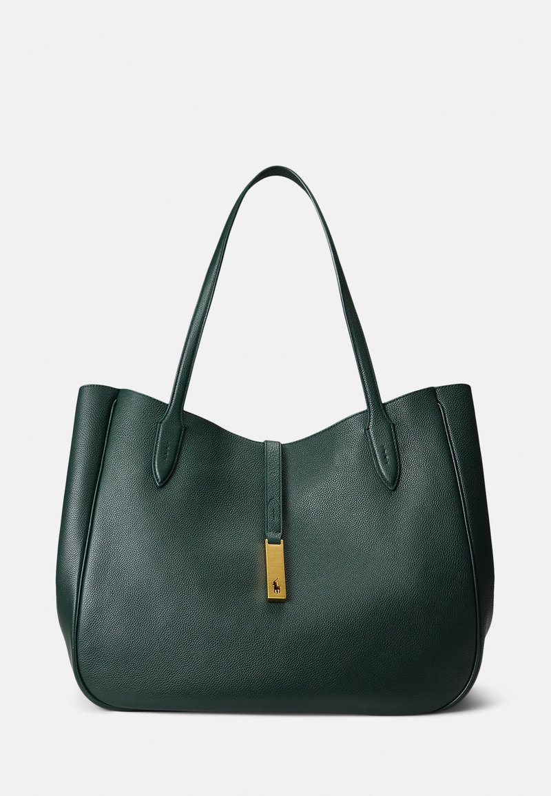 Polo Ralph Lauren POLO ID LEATHER LARGE TOTE - Veľká kabelka - bottle green