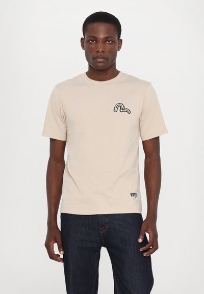 Evisu TOTEM DARUMA TEE - Tričko s potlačou - taupe