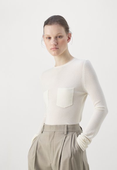 Filippa K POCKET - Langarmshirt - chalk white