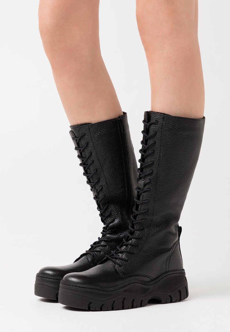 Zign Botas con plataforma - black