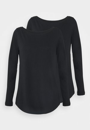 2 PACK - Long sleeved top - black