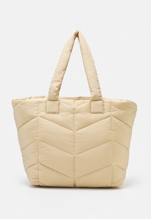 CHEVRON QUILT TOTE - Shopping bags - stone