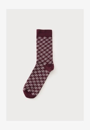 J.LINDEBERG, HAUGTON ARGYLE SOCK - Chaussettes - bordeaux
