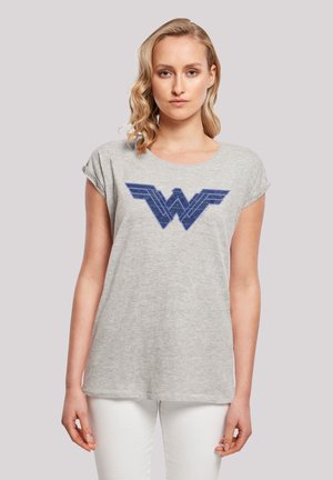 DC COMICS WOMAN PATTERN FILL LOGO - Print T-shirt - heather grey