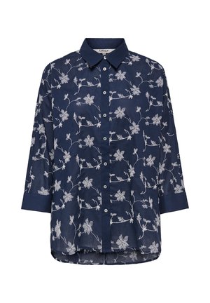 ONLY, ONLNEW LINA GRACE LS EMB SHIRT NOOS WVN - Overhemdblouse - navy blazer