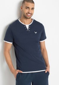 bonprix 2 IN 1 KURZARM 2ER PACK - T-shirt con stampa - blue