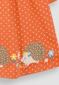 JoJo Maman Bébé HEDGEHOG APPLIQUÉ FRONT - REGULAR FIT - Jerseykleid - rust
