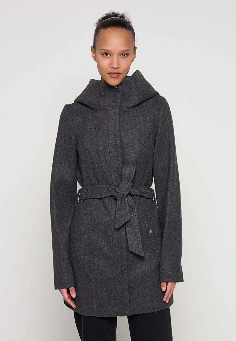 Vero Moda Tall Halflange jas donkergrijs Vero Moda Tall Halflange jas donkergrijs