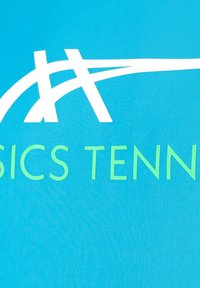 ASICS COURT GRAPHIC - Camiseta estampada - digital aqua brilliant white