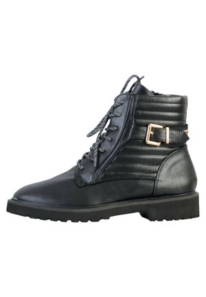 Cowboy/biker ankle boot - noir
