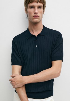 Massimo Dutti Poloshirt - mottled dark blue